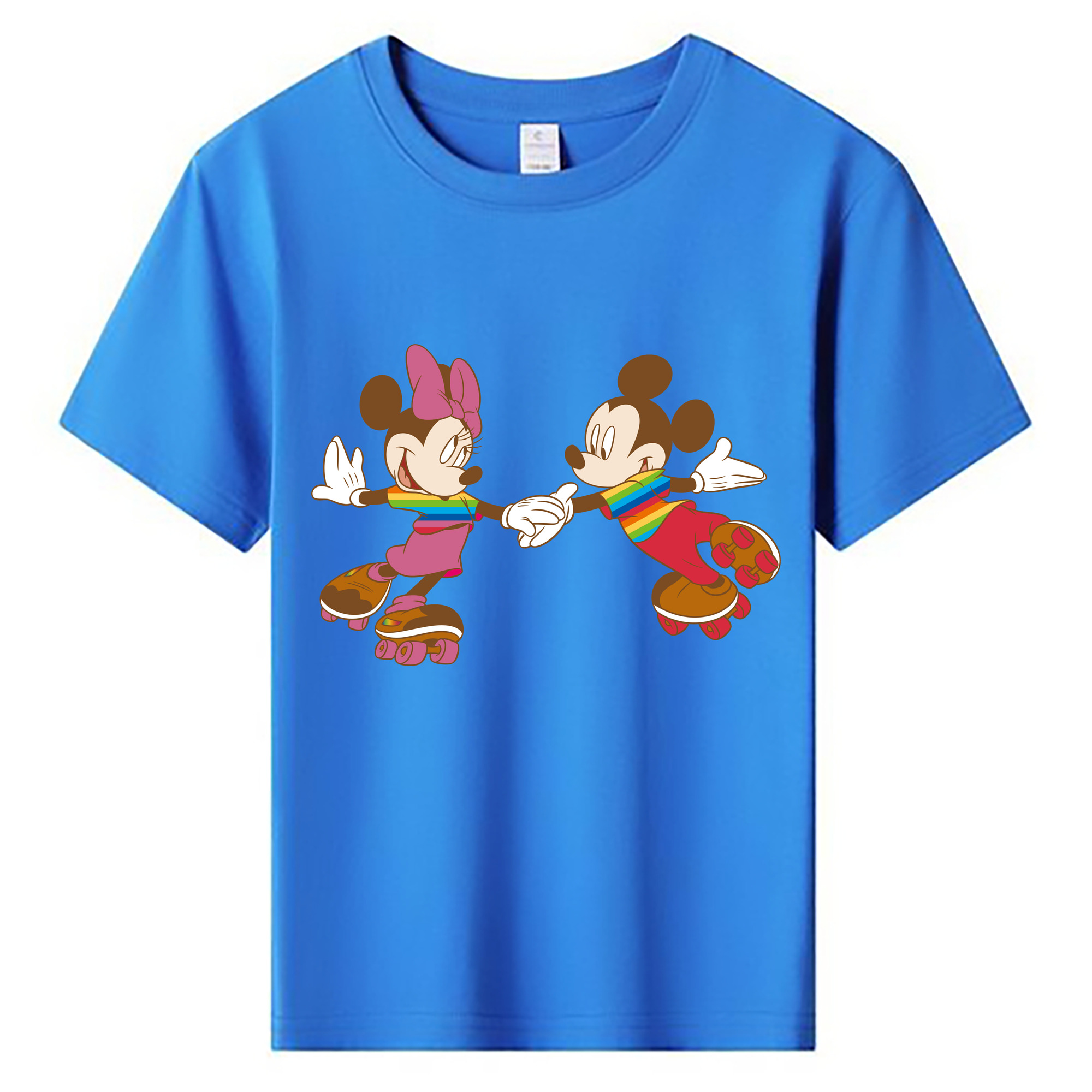 ミッキーマウス Mickey Mouse 綿100％キッズTシャツ（フロントプリント）